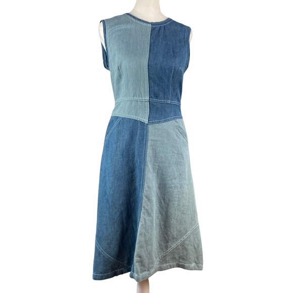 Holding Horses Denim Color Block Dress size 2 🖤 - Picture 3 of 10